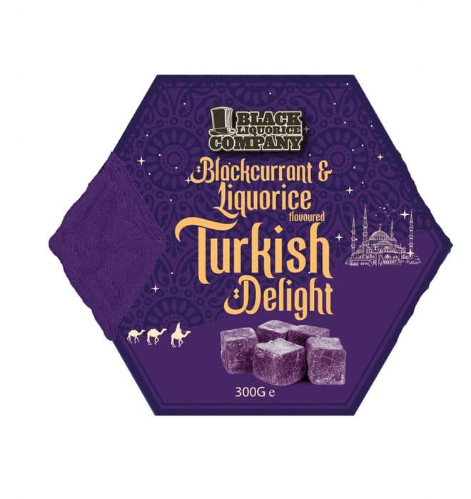 Black Liquorice Co. Blackcurrant & Liquorice Turkish Delight 300g