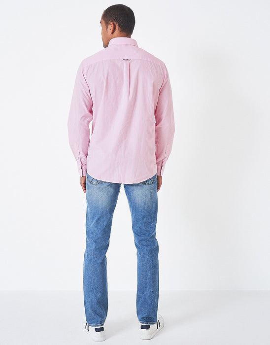 Crew Clothing Men's Pink Micro Gingham Classic Fit Cotton Shirt - Classic Pink