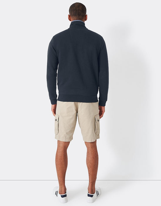 Crew Clothing Mens Classic Half Zip Sweatshirt Navy