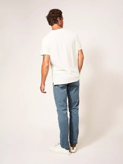 White Stuff Men's Mid Blue Sutton Organic Chino Trouser
