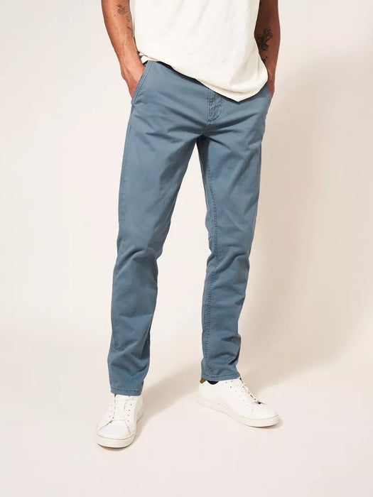 White Stuff Men's Mid Blue Sutton Organic Chino Trouser