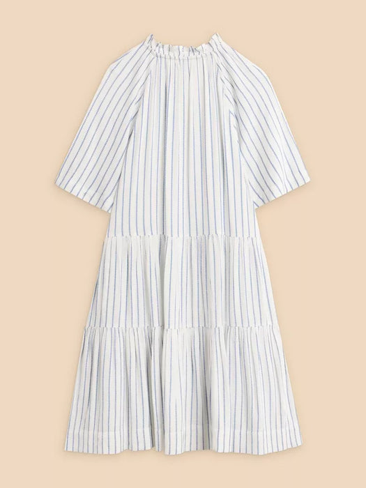 White Stuff Women's Ivory Multi Sophia Eco Vero Stripe Dress