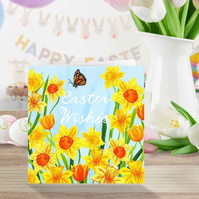 Woodmansterne Easter Wishes Fluttering Spring Beauty Card