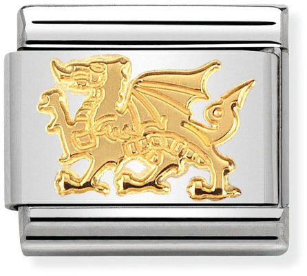 Nomination Classic Gold Animals Welsh Dragon Charm