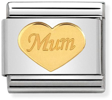 Nomination Classic Gold Symbols Mum Heart Charm