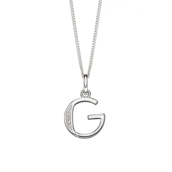 Birthstone 'G' Initial Necklace