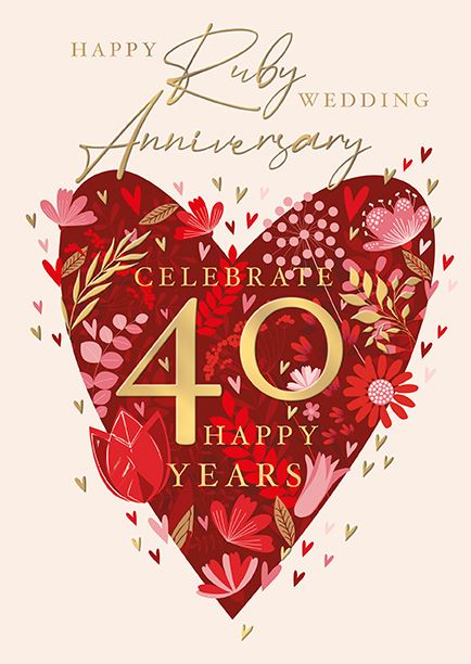 40th Anniversary Gifts & Cards