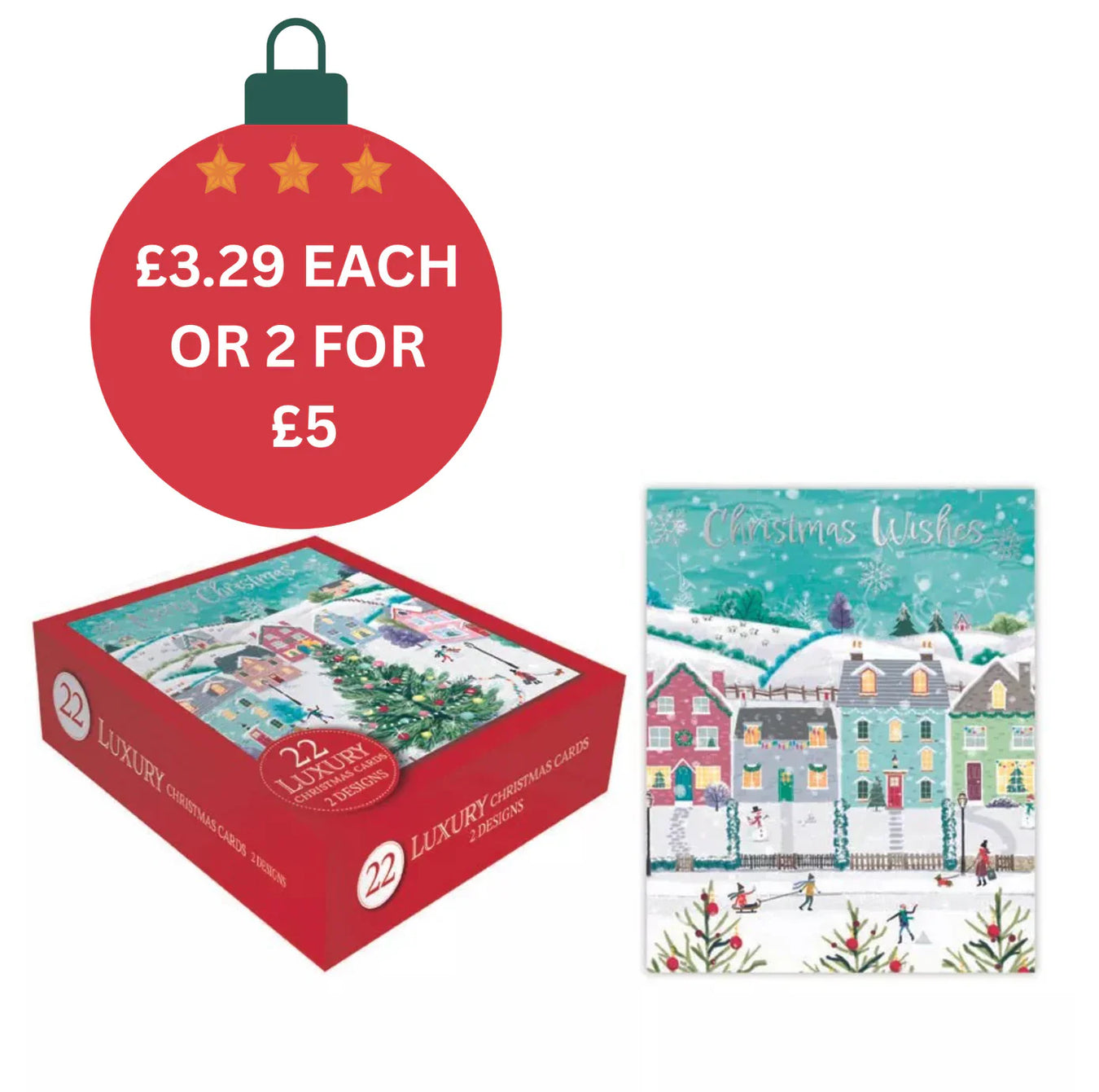 Luxury Christmas Boxed Cards - 2 for £5