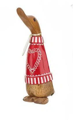 Dcuk Natural Wooden Candy Cane Christmas Ducklings