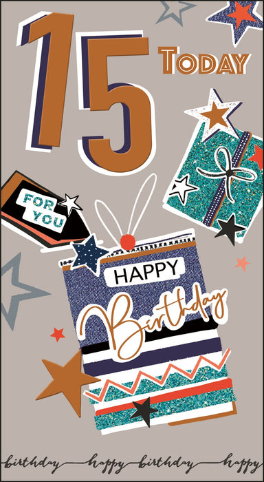 Jonny Javelin 'Happy Birthday 15 Today' Birthday Card