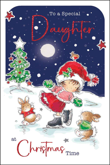 Jonny Javelin 'Skating Daughter'Christmas Card