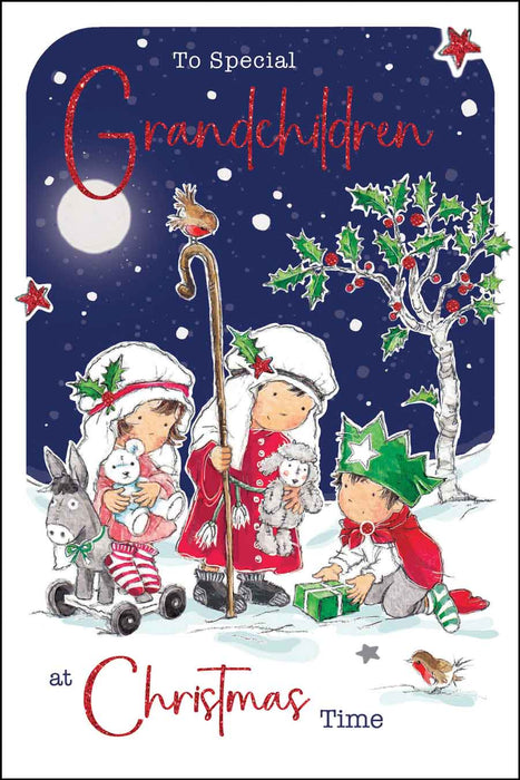Jonny Javelin 'Grandchildren Nativity' Christmas Card
