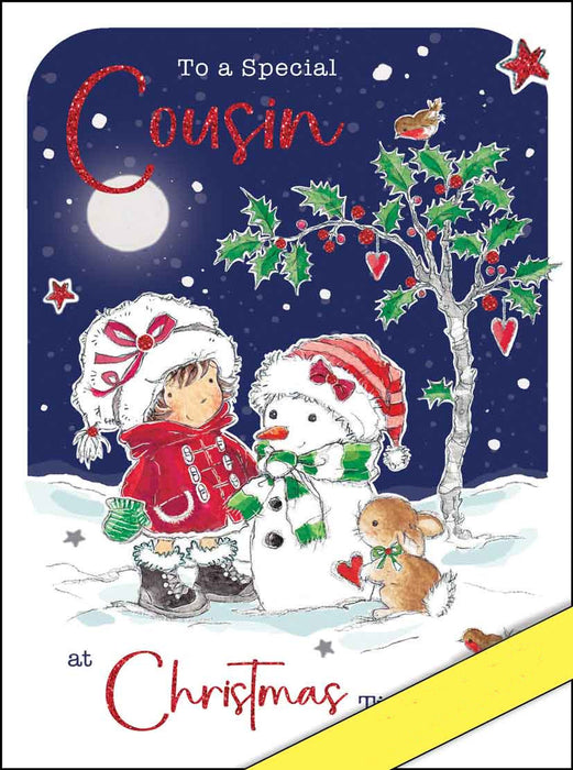 Jonny Javelin 'Female Cousin Snowman'  Christmas Card