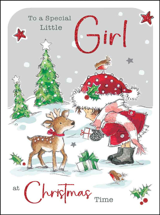 Jonny Javelin 'Special Little Girl Young Reindeer' Christmas Card