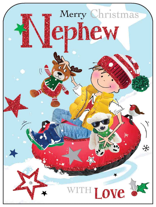 Jonny Javelin 'Nephew Rubber Ring' Christmas Card