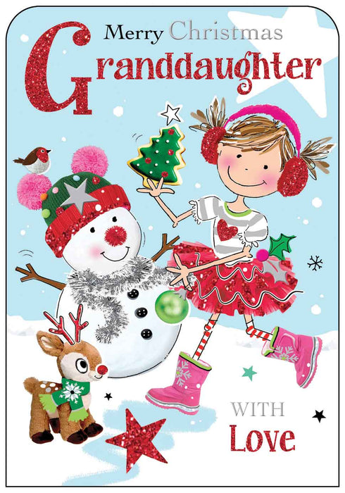 Jonny Javelin 'Granddaughter Snowman' Christmas Card