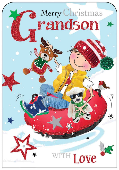 Jonny Javelin 'Grandson Rubber Ring' Christmas Card