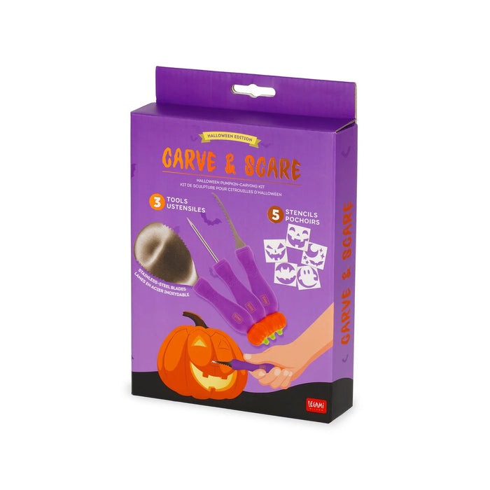 Legami Halloween Pumpkin Carving Kit Carve & Scare
