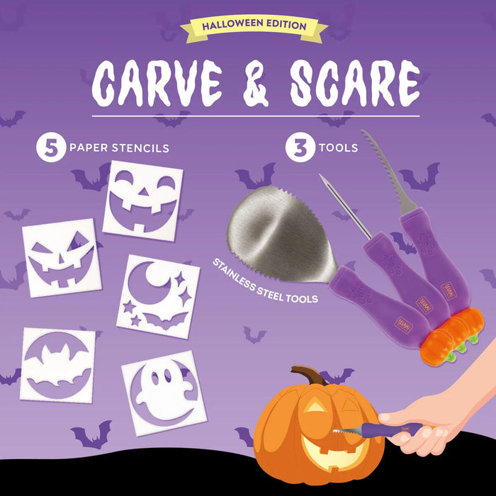 Legami Halloween Pumpkin Carving Kit Carve & Scare