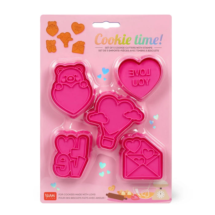 Legami Set of 5 Cookie Cutters - Cookie Time!