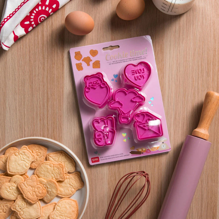 Legami Set of 5 Cookie Cutters - Cookie Time!