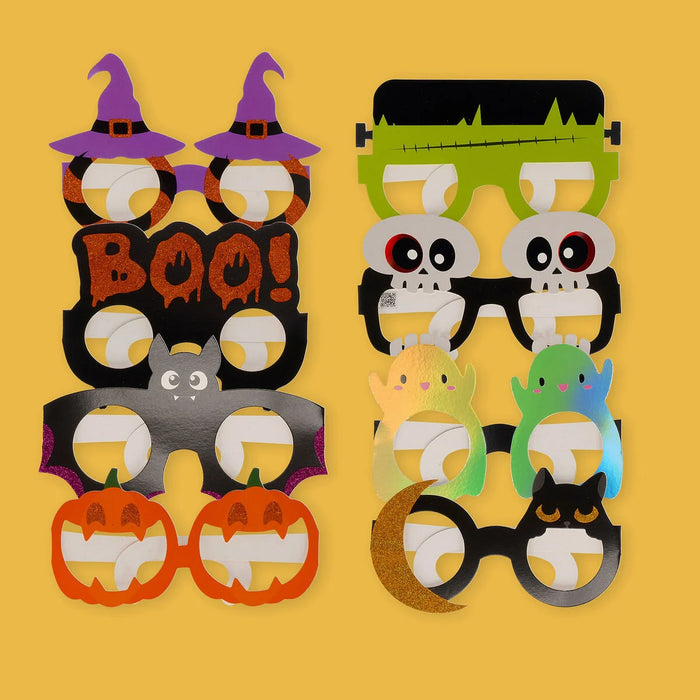 Legami Halloween Set of 8 Pairs of Paper Eyeglasses