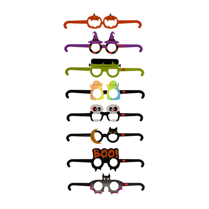 Legami Halloween Set of 8 Pairs of Paper Eyeglasses