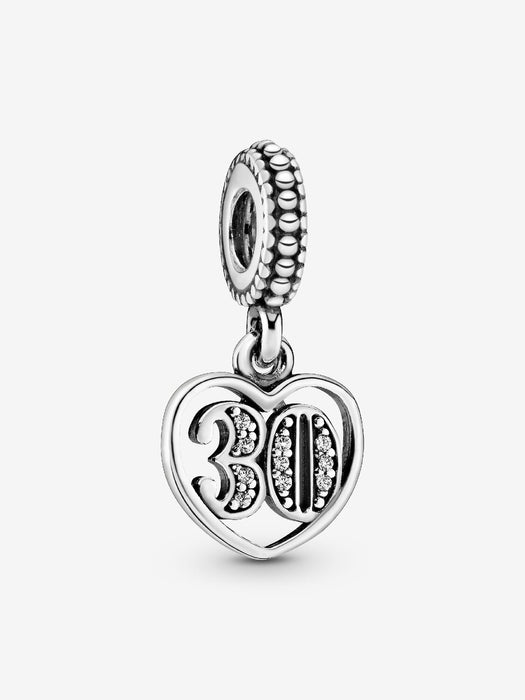 Pandora 30th Celebration Dangle Charm Sterling Silver