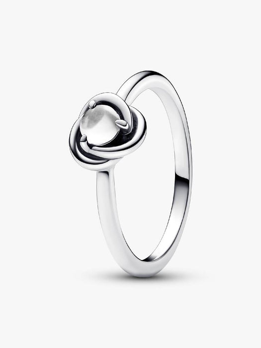 Pandora April Birthstone Eternity Circle Ring Sterling Silver