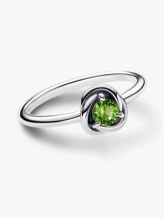 Pandora August Birthstone Eternity Circle Ring Sterling Silver