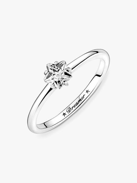 Pandora Celestial Sparkling Star Solitaire Ring Sterling Silver