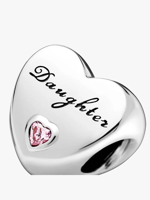 Pandora Daughter Heart Charm Sterling Silver