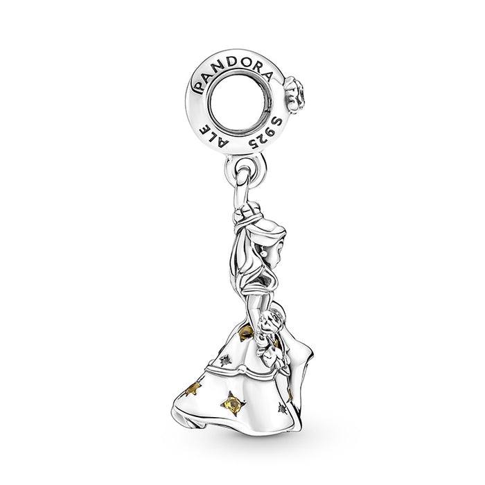 Pandora Disney Beauty and the Beast Belle Dangle Charm Sterling Silver