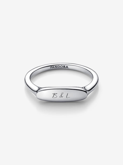 Pandora Engravable Bar Ring Sterling Silver