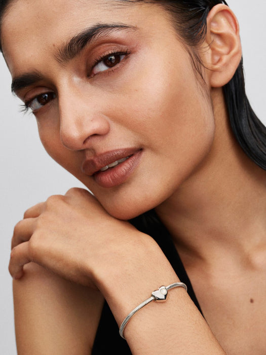 Pandora Engravable June Birthstone Heart Charm Sterling Silver