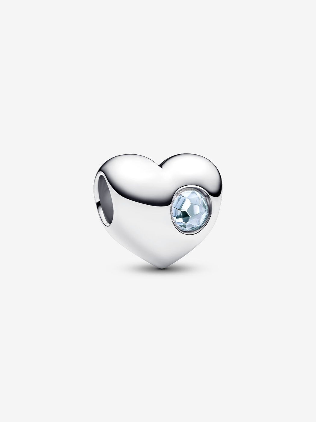 Pandora Engravable March Birthstone Heart Charm Sterling Silver — Maple ...