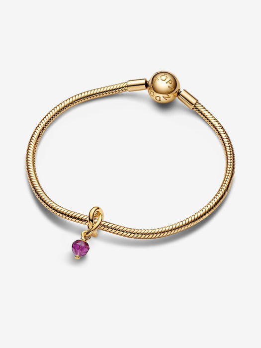 Pandora February Birthstone Purple Eternity Circle Dangle Charm