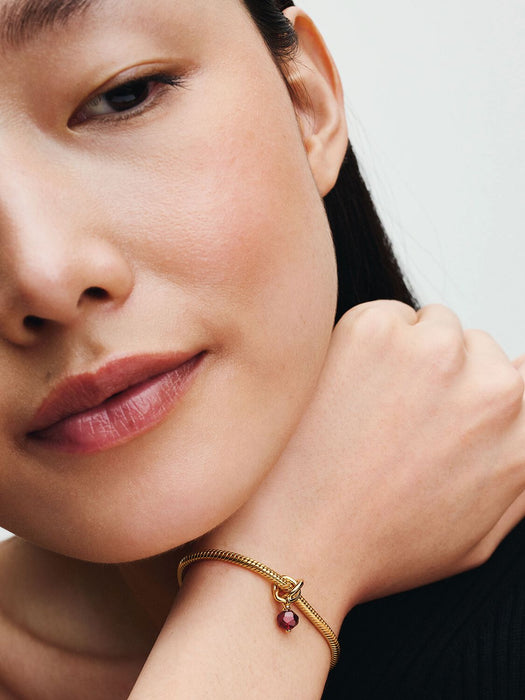 Pandora January Birthstone Red Eternity Circle Dangle Charm