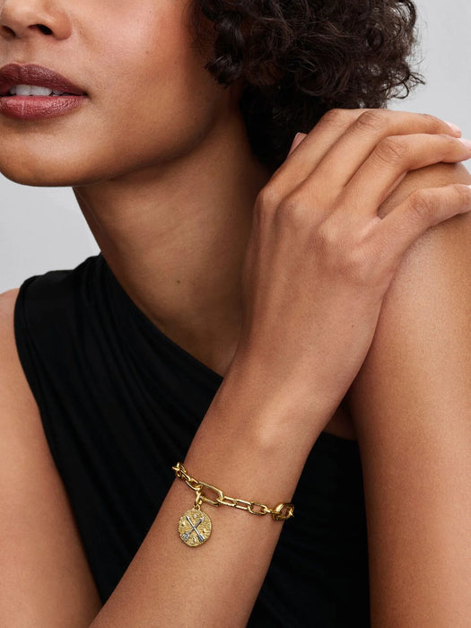 Pandora Crossing Arrows Medallion Charm