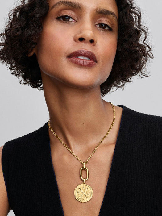 Pandora Crossing Arrows Oversized Medallion Charm