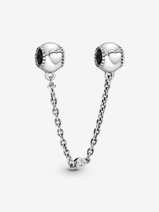 Pandora Embossed Hearts Safety Chain Charm