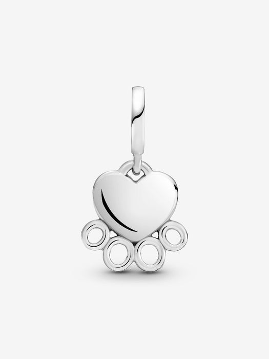 Pandora Hearts & Paw Print Dangle Charm Sterling Silver