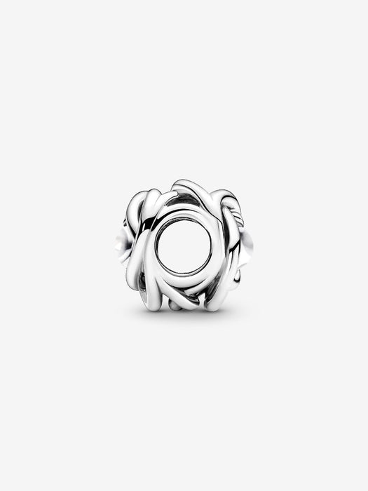Pandora June White Mother Of Pearl Eternity Circle Charm Sterling Silver