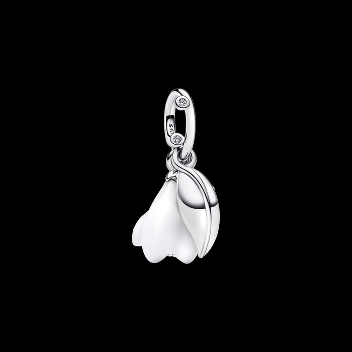 Pandora Snowdrop Flower Dangle Charm Sterling Silver