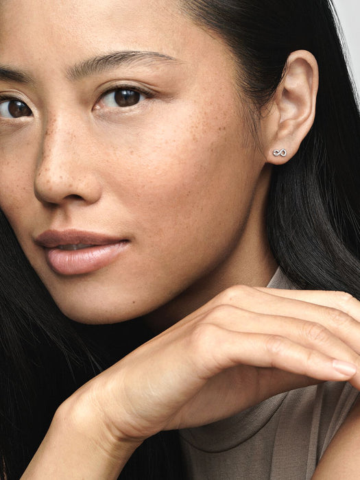 Pandora Sparkling Infinity Stud Earrings Sterling Silver