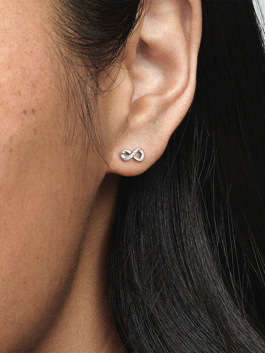 Pandora Sparkling Infinity Stud Earrings Sterling Silver