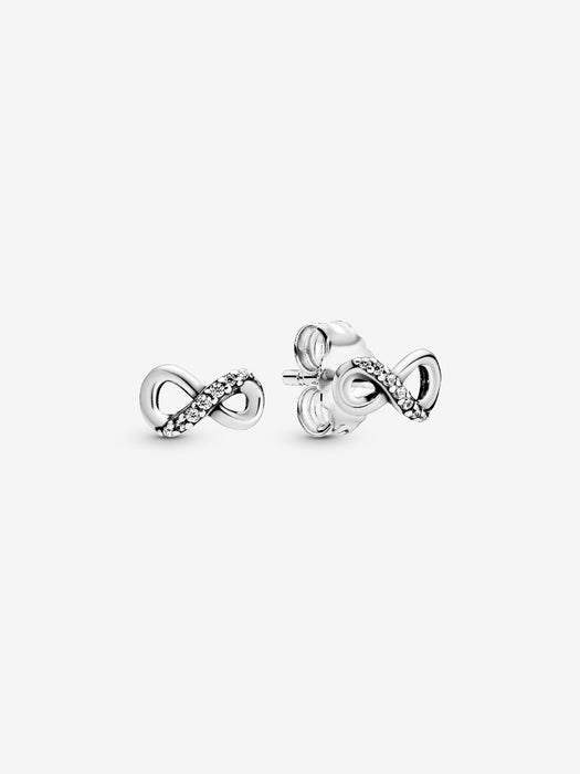 Pandora Sparkling Infinity Stud Earrings Sterling Silver