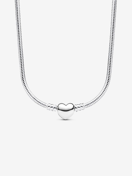 Pandora Heart Clasp Snake Chain Necklace