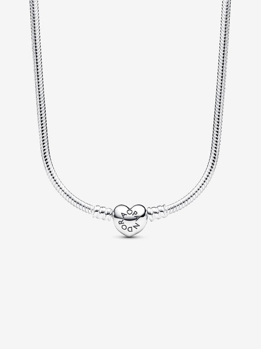 Pandora Heart Clasp Snake Chain Necklace