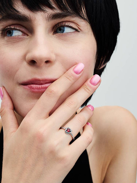 Pandora July Birthstone Eternity Circle Ring Sterling Silver